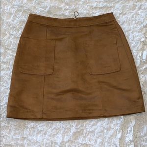 Tan suede skirt